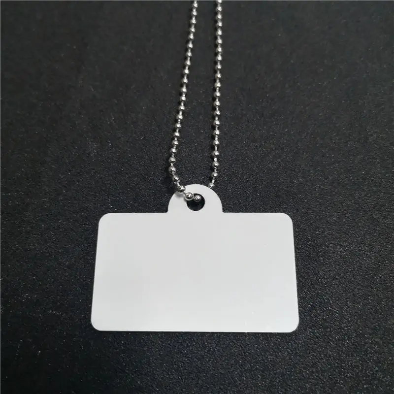 sublimation blank dog tag Aluminum necklaces pendants hot transfer necklace pendant diy materials consumable 20pieces/lot