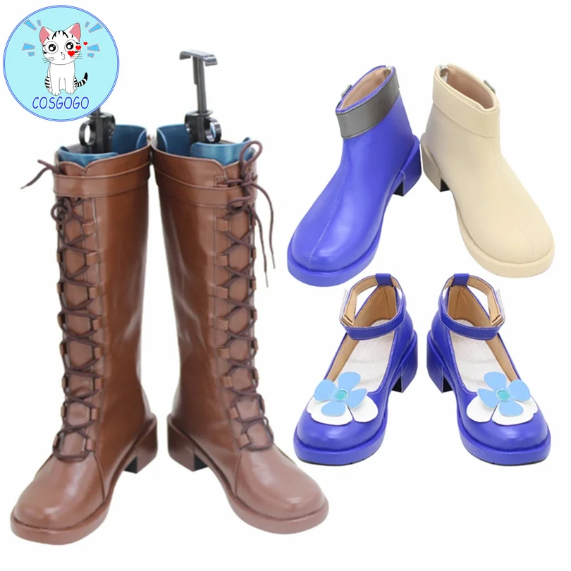 

Uma musume Pretty Derby Nice Nature Akikawa Yayoi Super Creek Cosplay Shoes Boots Halloween Christmas Shoes