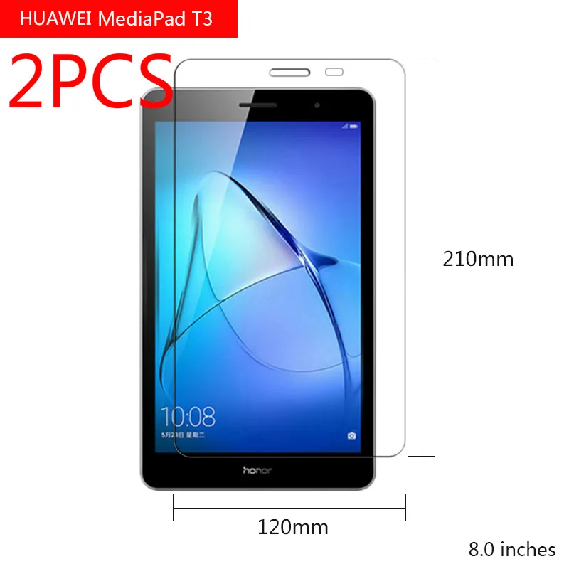 

2packs Tablet Tempered Glass for Huawei Media Pad T3 8.0 8-Inch High Clear Screen Protector For Huawei Protective Film For Pad