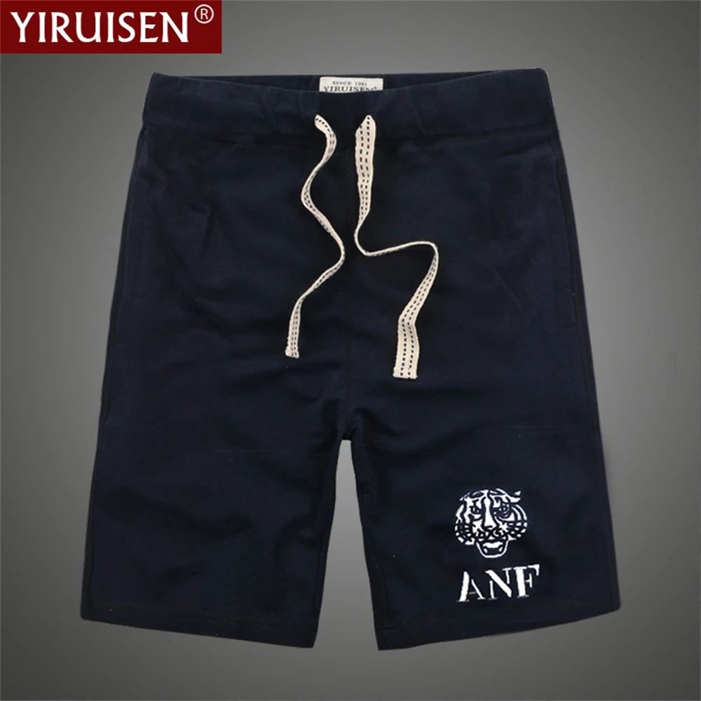 

YiRuiSen 100% Cotton Casual Men's Shorts Vintage Running Breathable Regular Fit Board Short Summer Gym Tracksuit Pants For Male