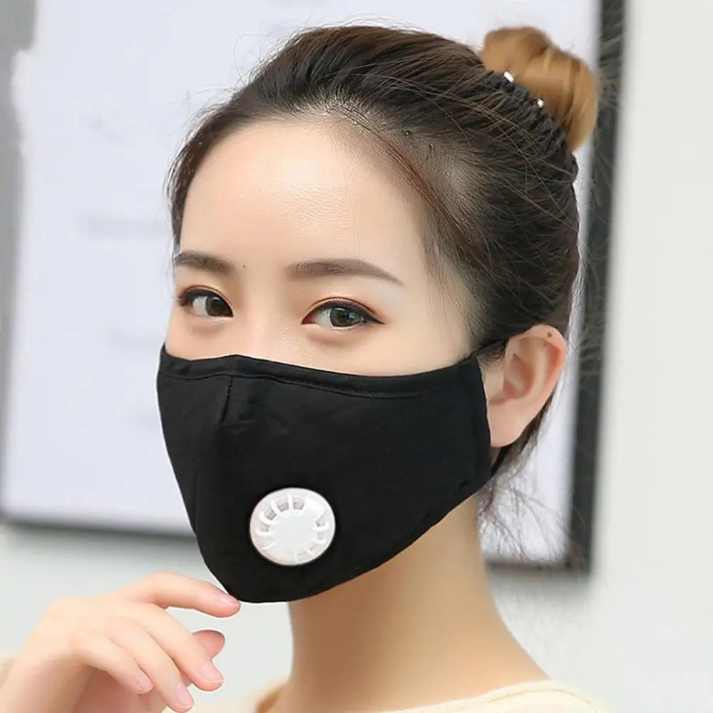 Anti-haze Mouth Masks With Valve Protective Anti-Dust Anti Pollution Activated Carbon Filter Dust Mask Mouth-muffle Safety Mask