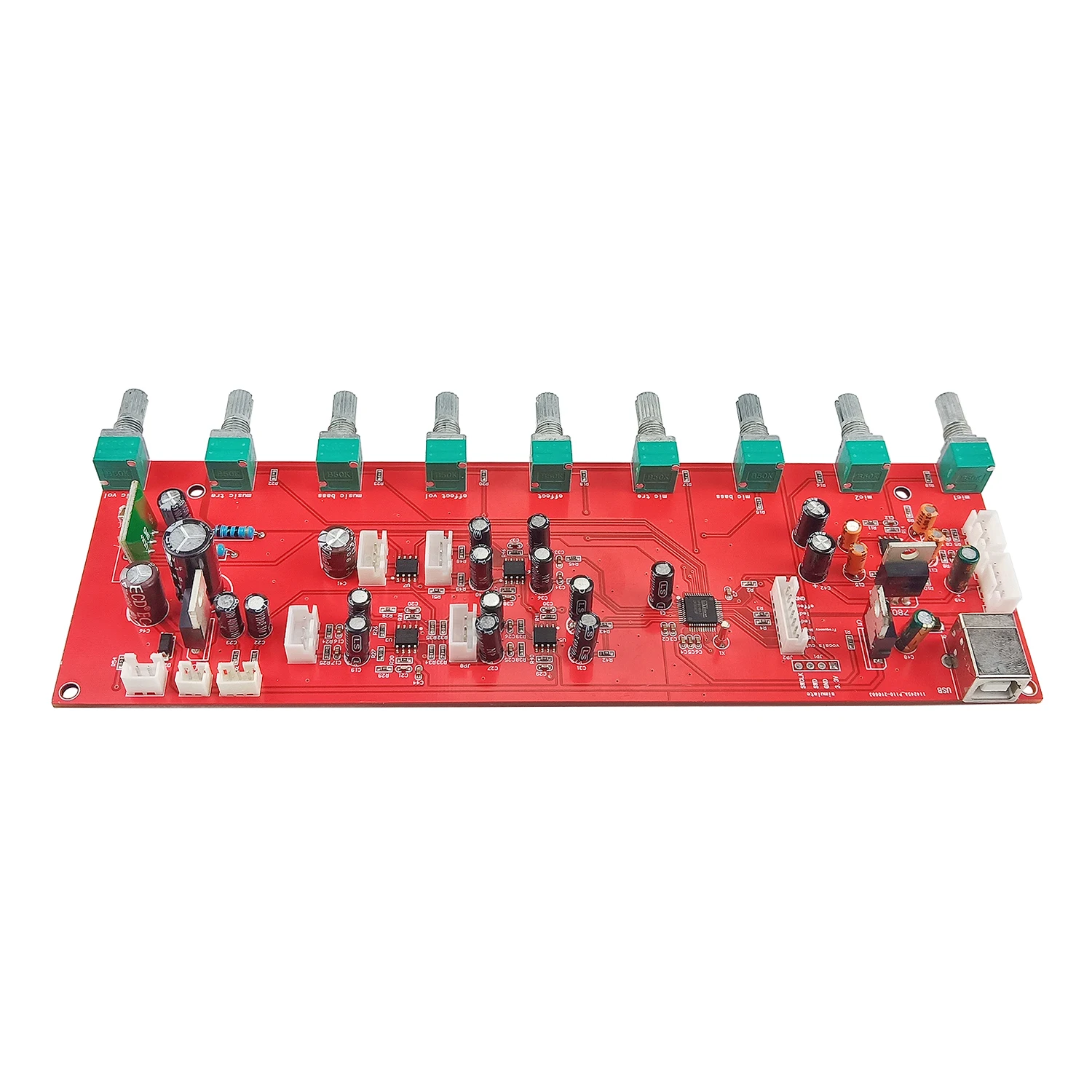 GHXAMP KTV Karaoke Preamp Digital Reverberator 2Way Audio Reverb Preamplifier Board 3 Modes Guitar MIC Reverberator  DC9-16V 1PC