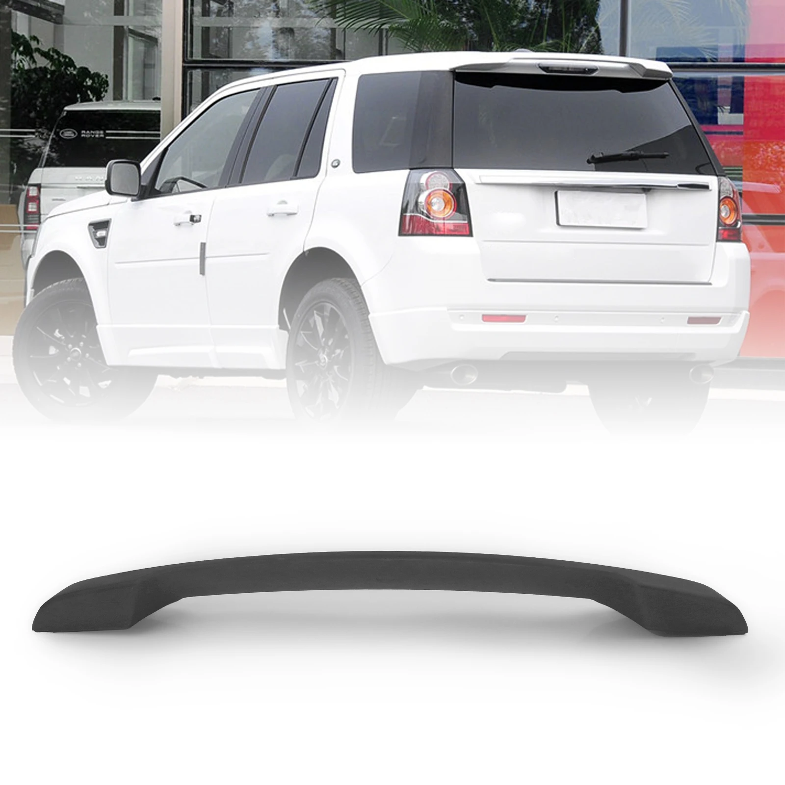 

For Land Rover Freelander 2 LR2 2006-2012 Rear Roof Spoiler Wing Tail Gate Trunk Lid Window Trim Flap Cover Upper Splitter Lip