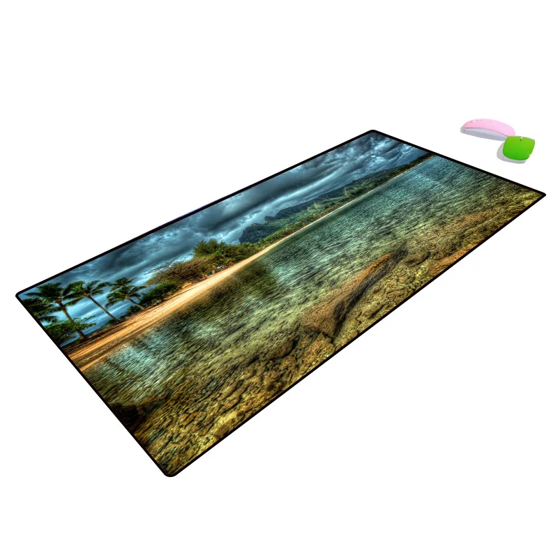 MRGBEST Palm Beach Landscape Gaming Large Mousepad Gamer Big Computer Mouse Mat Office Desk  Keyboard Pad Customize Full Size