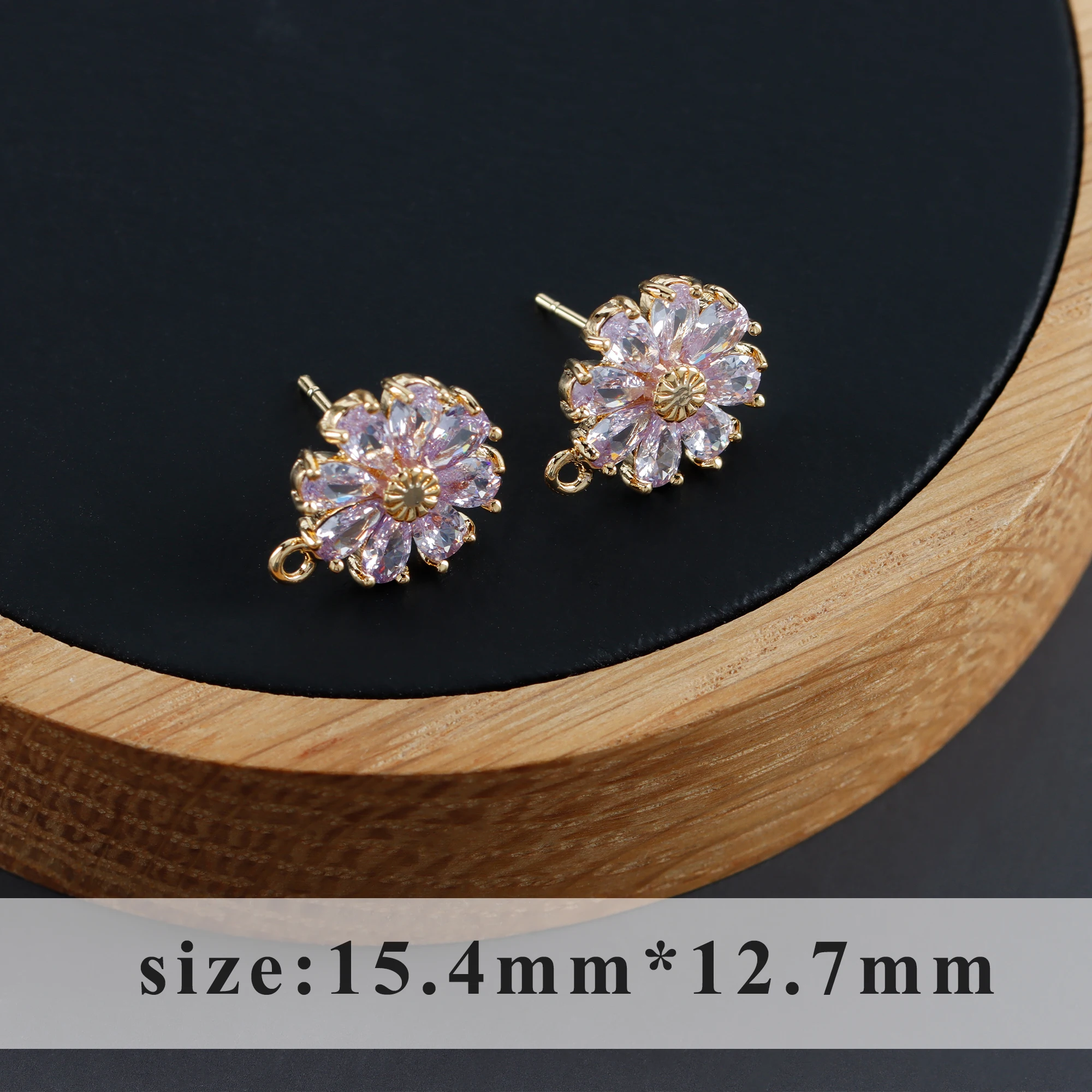 GUFEATHER M1033,jewelry accessories,pass REACH,nickel free,18k gold plated,copper,zircons,diy earrings,jewelry making,6pcs/lot