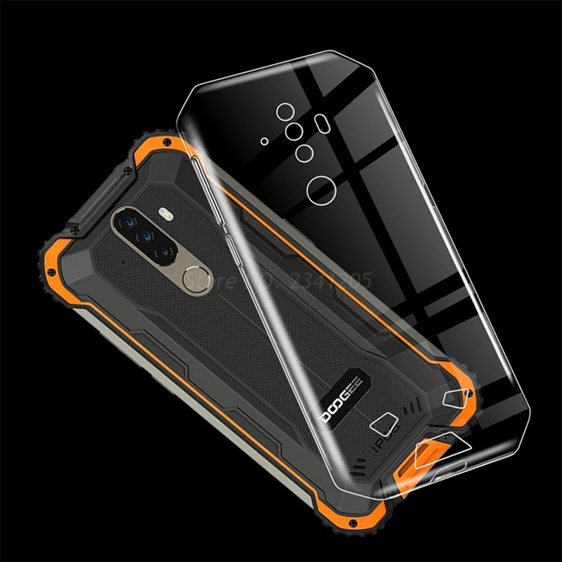 Transparent Phone Case For Doogee S58 Pro Silicon Caso Soft Black TPU Case For Carcasa Para Celular Doogee S58 S58Pro Back Cover