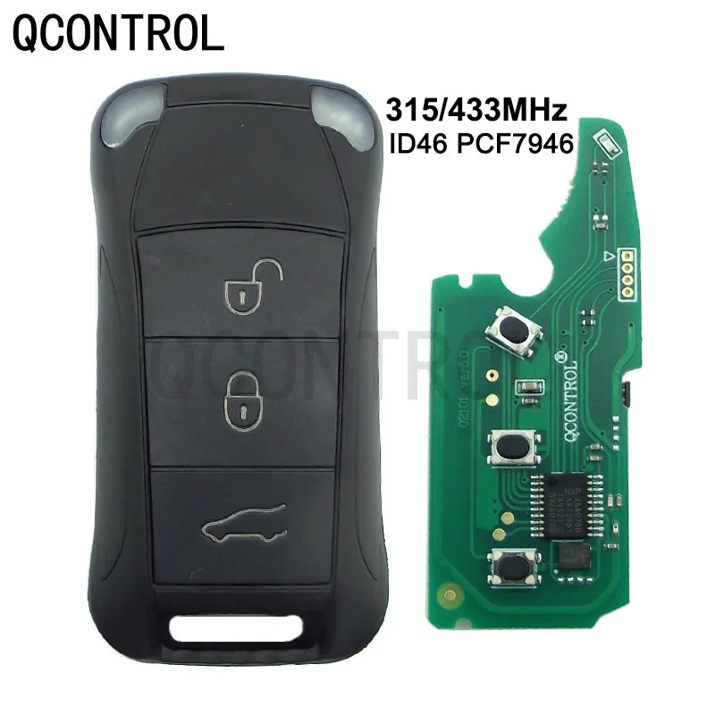 

QCONTROL 3 Buttons Flip Remote Car Key Fob 315MHz/433MHz PCF7946A For Porsche Cayenne 2004 2005 2006 2007 2008 2009 2010 2011