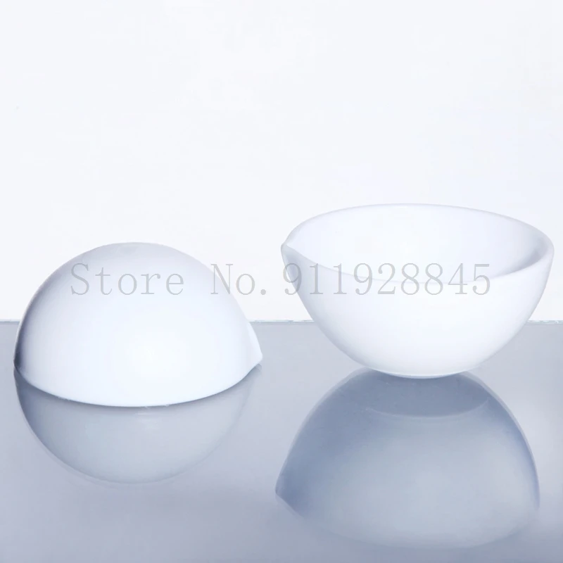 Lab Ptfe Verdamper Ronde Bodem Plastic Polytef Indampschaal 50 100 150Ml Boot Laboratorium Apparatuur