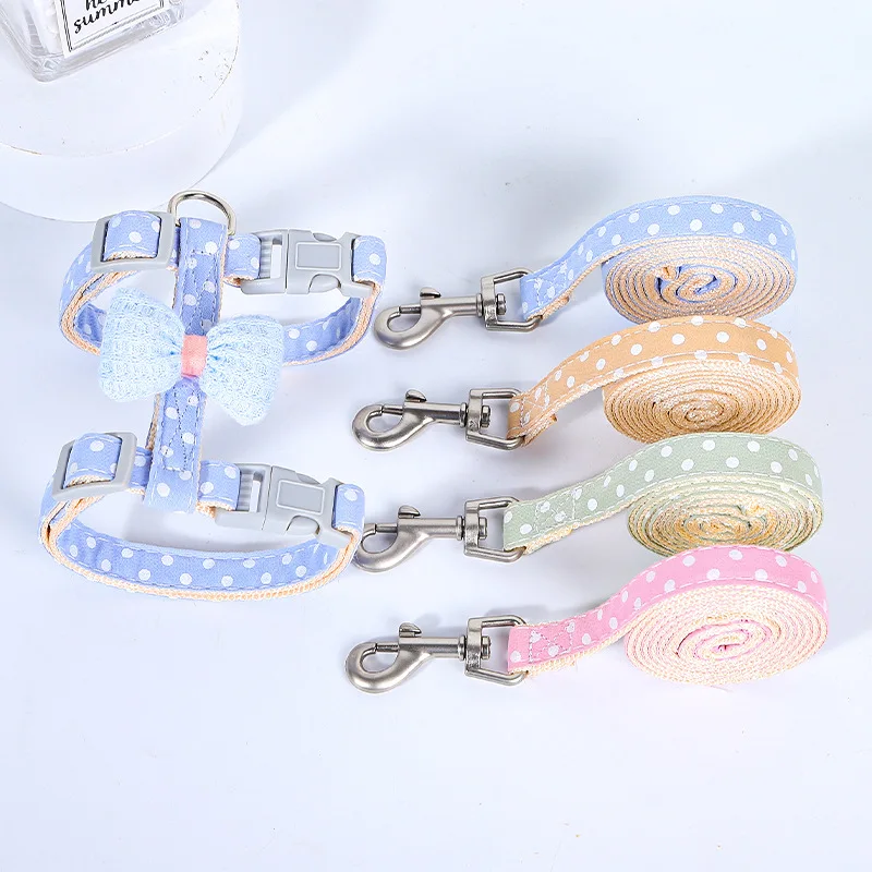 Wholesale Escape Proof Pet Vest Harness And Leash Pet Walking Chest Strap Japanese Style Cat Dog Collar Traction Rope Pet Supply