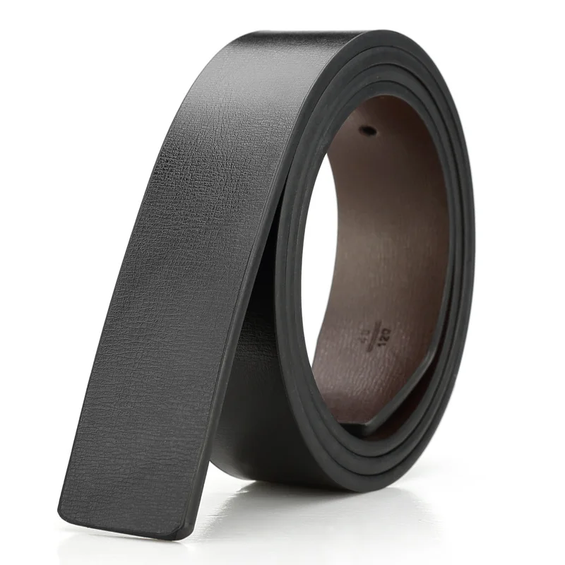 New Men's Leather Belts with Double Sided Belts Men Fashion Belts for High Quality Ladies 3.3cm Black Brown Sided Belt