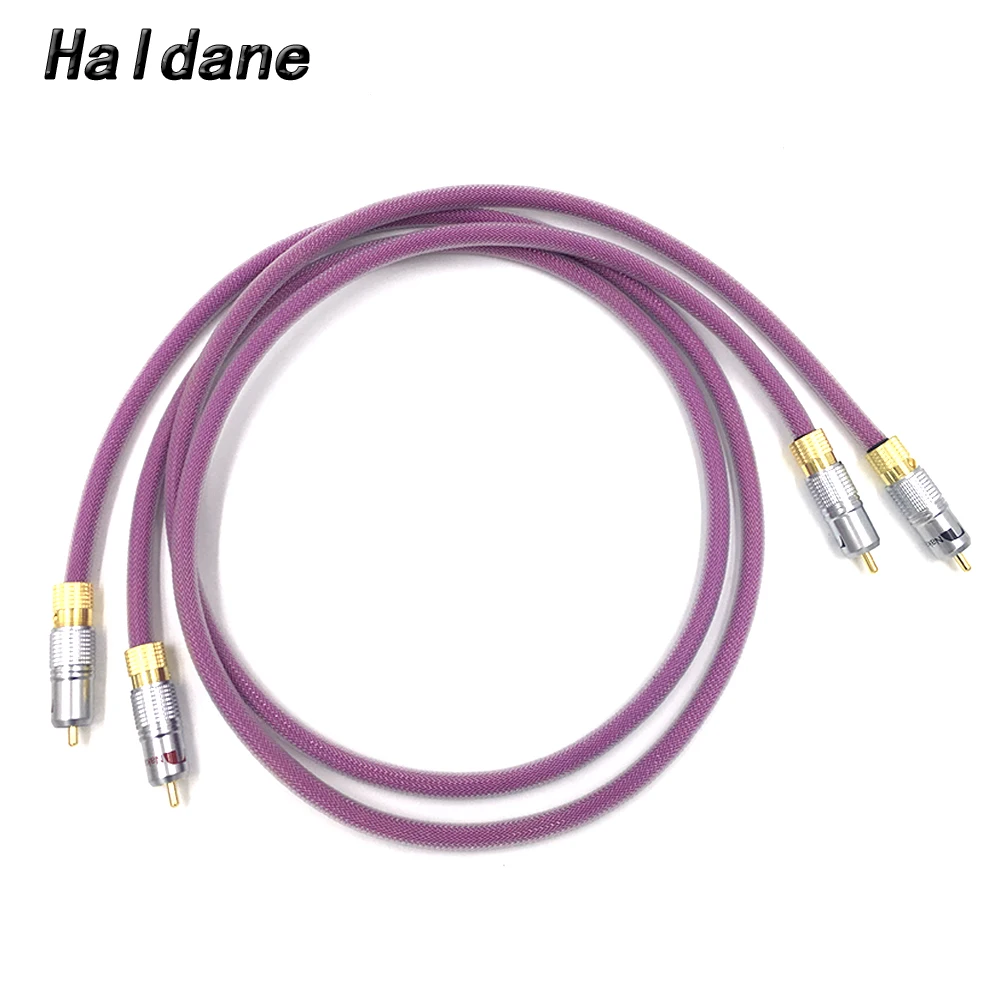 

Haldane Pair HIFI Gold Plated 2RCA Cable High-end 6N OFHC Audio cable HIFI Double RCA Signal Line Rca cable for XLO HTP1