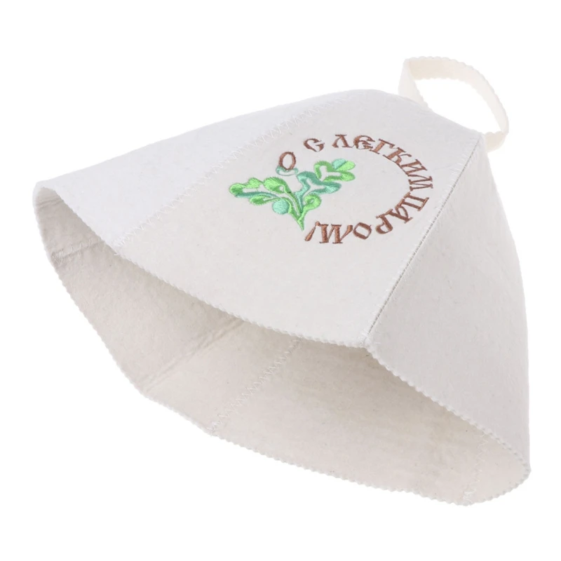 양모 펠트 사우나 모자 안티 열 러시아어 Banya 목욕 집 머리 보호 A0NC