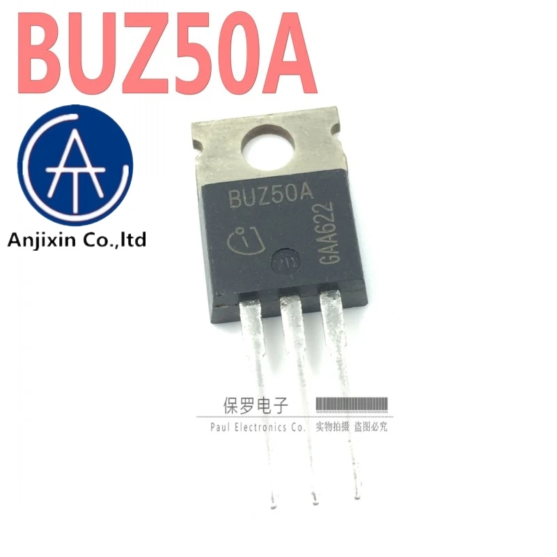 Tubo de potencia 100%, nuevo efecto de campo, BUZ50A BUZ50 TO-220, original, 10 Uds., disponible