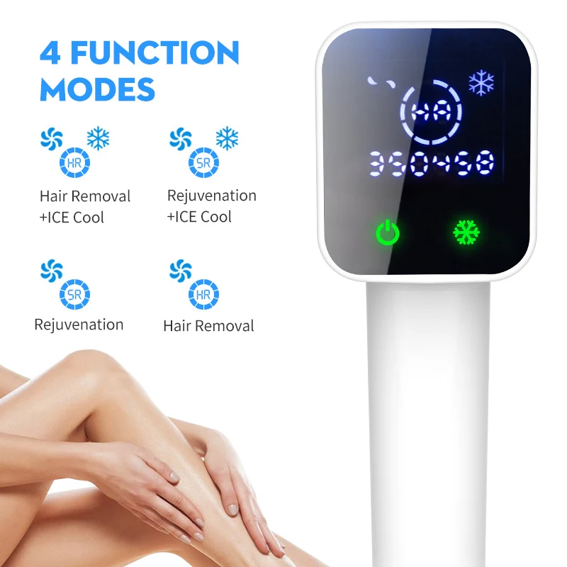 

Lescolton All in One IPL Hair Removal 400000 Flash ICE Cold Epilator Permanent Laser Bikini Trimmer Photorejuvenation Depilador