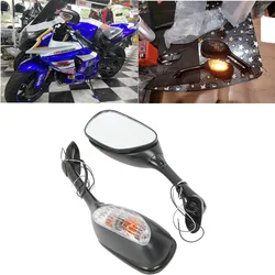 Turn Signal Rearview Side Mirrors For Suzuki GSXR 600 GSX-R 750 2006-2015 GSXR1000 2005-2015 SV650 650S SV1000 SV1000S 2003-2008