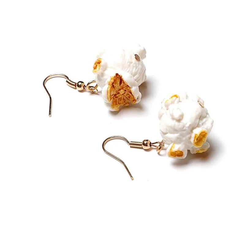New Arrival Popcorn Fried Chicken Food Acrylic Drop Earrings For Women Handmade Creative Funny Dangle Earring Jewelry Accessory