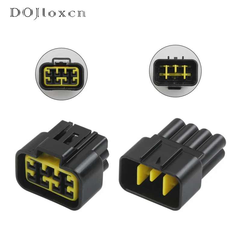 1/5/10/20/50/Sets 8 Pin Furukawa 2.3 MM Electric Black Plug Automotive Waterproof Male Female Connector FW-C-8F-B FW-C-8M-B