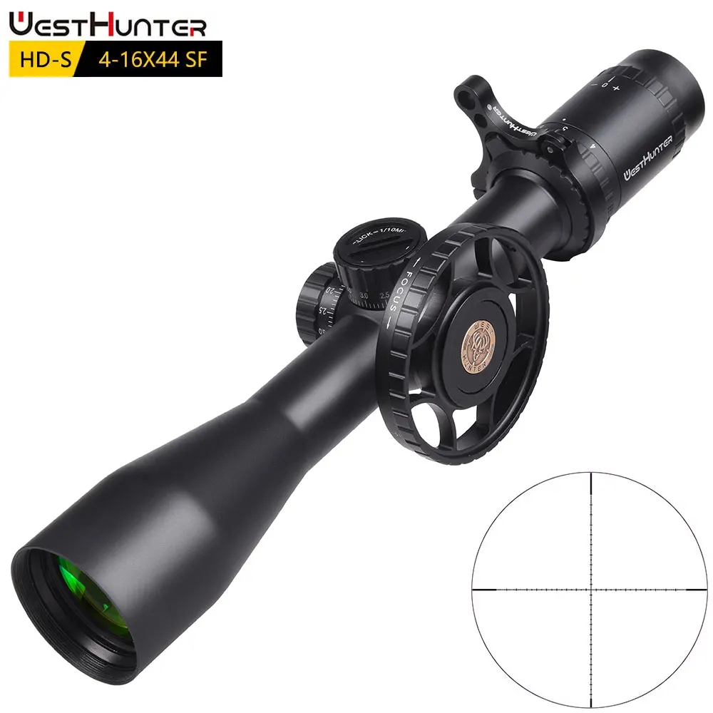 WESTHUNTER HD-S 4-16X44 SF Hunting Rifle Scope Mil Dot Tactical Riflescope Zero Reset Side Parallax Wheel Optical Sights