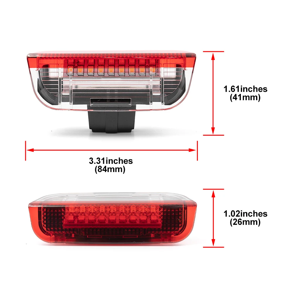 2 luci di cortesia a Led posteriori bianche/rosse sotto le spie per VW Passat B6 B7 Golf 5 6 Plus Jetta Touareg EOS Scirocco Skoda