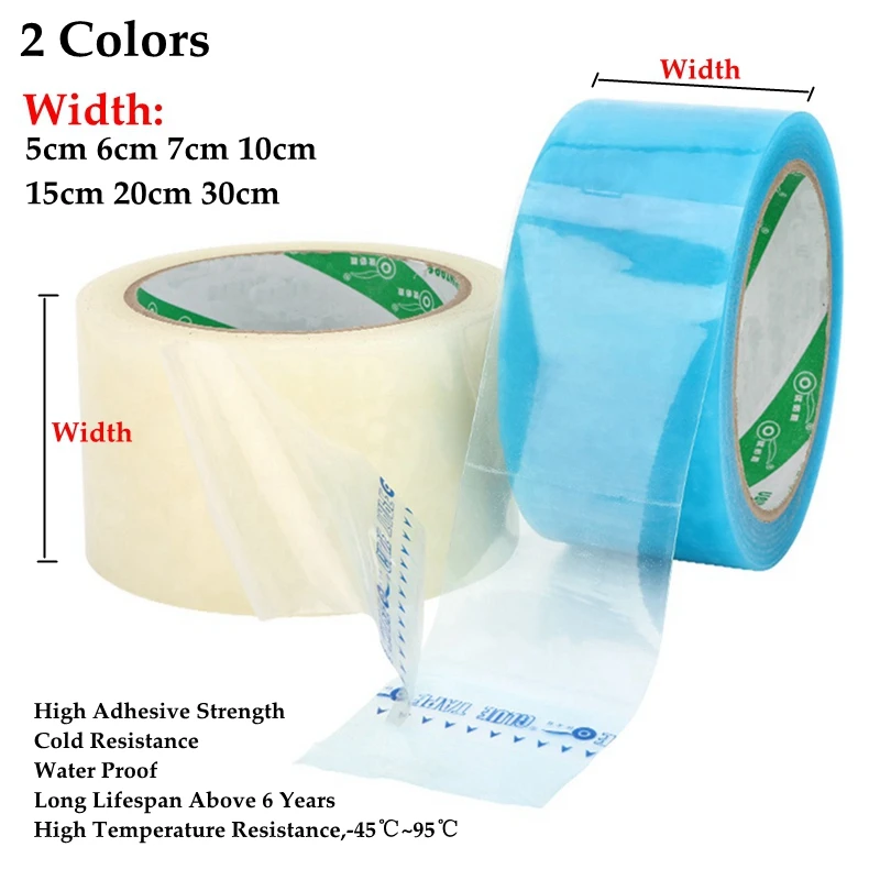 1Roll 5~30cmX10M UV Resistant Transparent Greenhouse Film Repair Tape Strong Agriculture Garden Film Repair Adhesive Shed Tape