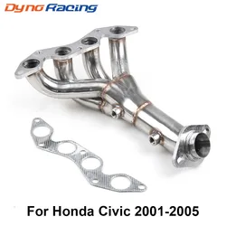 Stainless Racing Manifold Header Exhaust For 01-05 HONDA CIVIC DX/LX D17 1.7 EM2/ES1