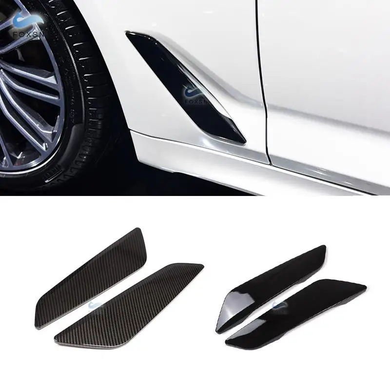 

For BMW 5 Series G30 2018 2PCS Glossy Black Side Wing Air Flow Fender Grill Outlet Intake Vent Trim