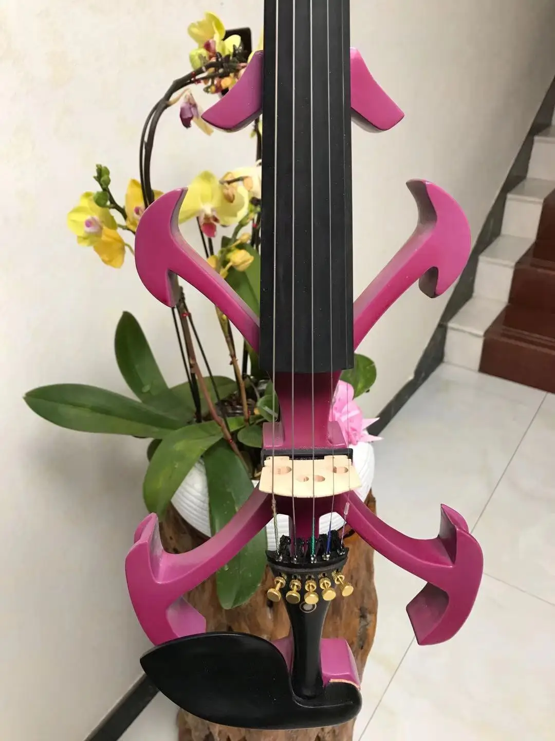 

Best model crazy - 2 Song art streamline 5 strings 4/4 purple electric violin