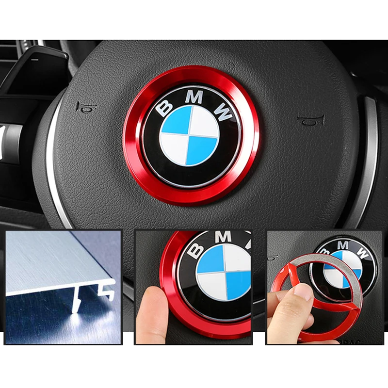 Car Styling Decoration Ring Steering Wheel Circle Sticker For M3 M5 E36 E46 E60 E90 E92 BMW X1 F48 X3 X5 X6