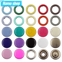 50-100pcs Metal Prong Snap Button Hollow/Solid Press Prong Ring Button Studs Fasteners For Clothes Garment Sewing Bags Shoes