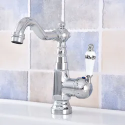 Polished Chrome Basin Sink Faucet Bathroom Basin Mixer Single Handle Mixer Tap Ksf638