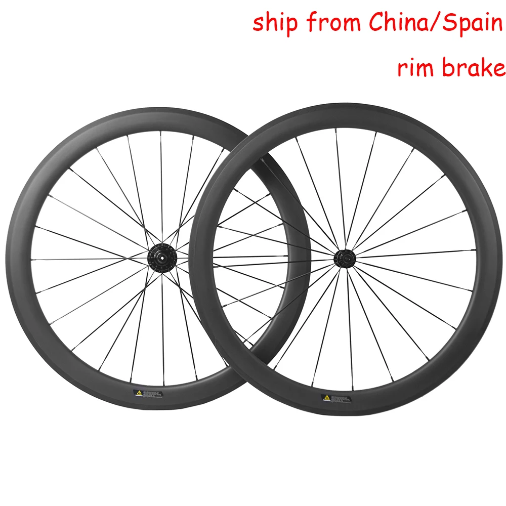 

SPAIN Warehouse Carbon Wheelset 50mm Clincher Wheels UD Matte Finish With R13 Hub Road Bike Wheel