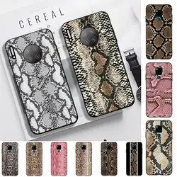 Snake Skin Phone Case for Huawei Mate 20 10 9 40 30 lite pro X Nova 2 3i 7se