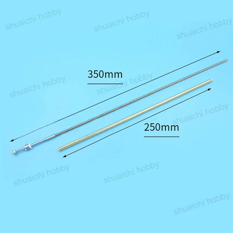 3.18m Flexible Shaft with Bracket 75mm Rudder Waterjet Copper Propeller Wave Pressure Board for RC Brushless Electric Boat