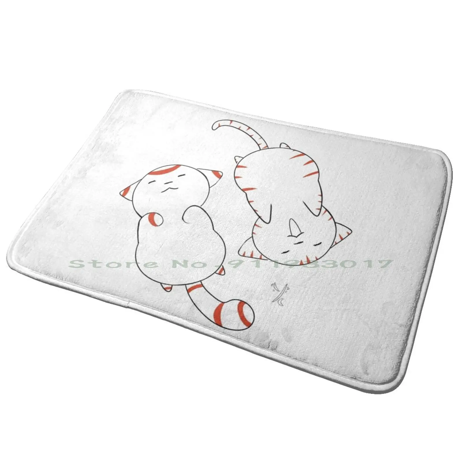 Red And White Tabby Japanese Gemini Cat , Kitten Entrance Door Mat Bath Mat Rug G Dragon Gdragon Kwon Ji Yong Kwon Jiyong