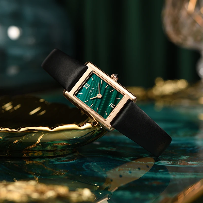 Imagem -02 - Montre Femme i & w mm Ultra-fino Relógios Femininos Suíça Movimento Senhoras Relógio de Couro Safira à Prova Impermeável Água para Mulher