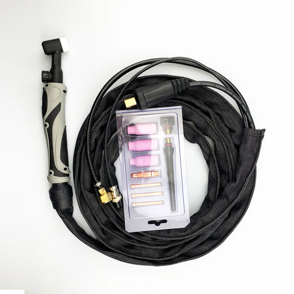 WP-17FV WP17FV TIG Welding Torch 180A Tungsten Soldering Air Cooled Argon 3.7m Flexible Head Control Valve Tig Welding Gun