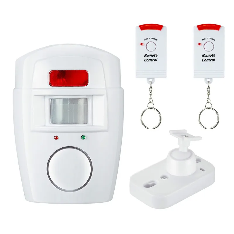 Haushalt Fernbedienung System IR Infrarot Motion Sensor Alarm Sicherheit Detektor 105dB Alarm Monitor Drahtlose Alarm System + 2