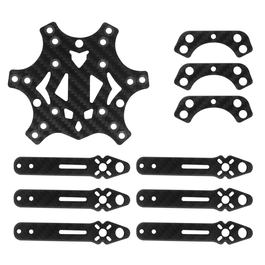 Shenstar mini kit de estrutura de fibra de carbono, cobertura de câmera tpu impressa 3d com braço 3mm para hélice de 3 polegadas, espessura de 175mm