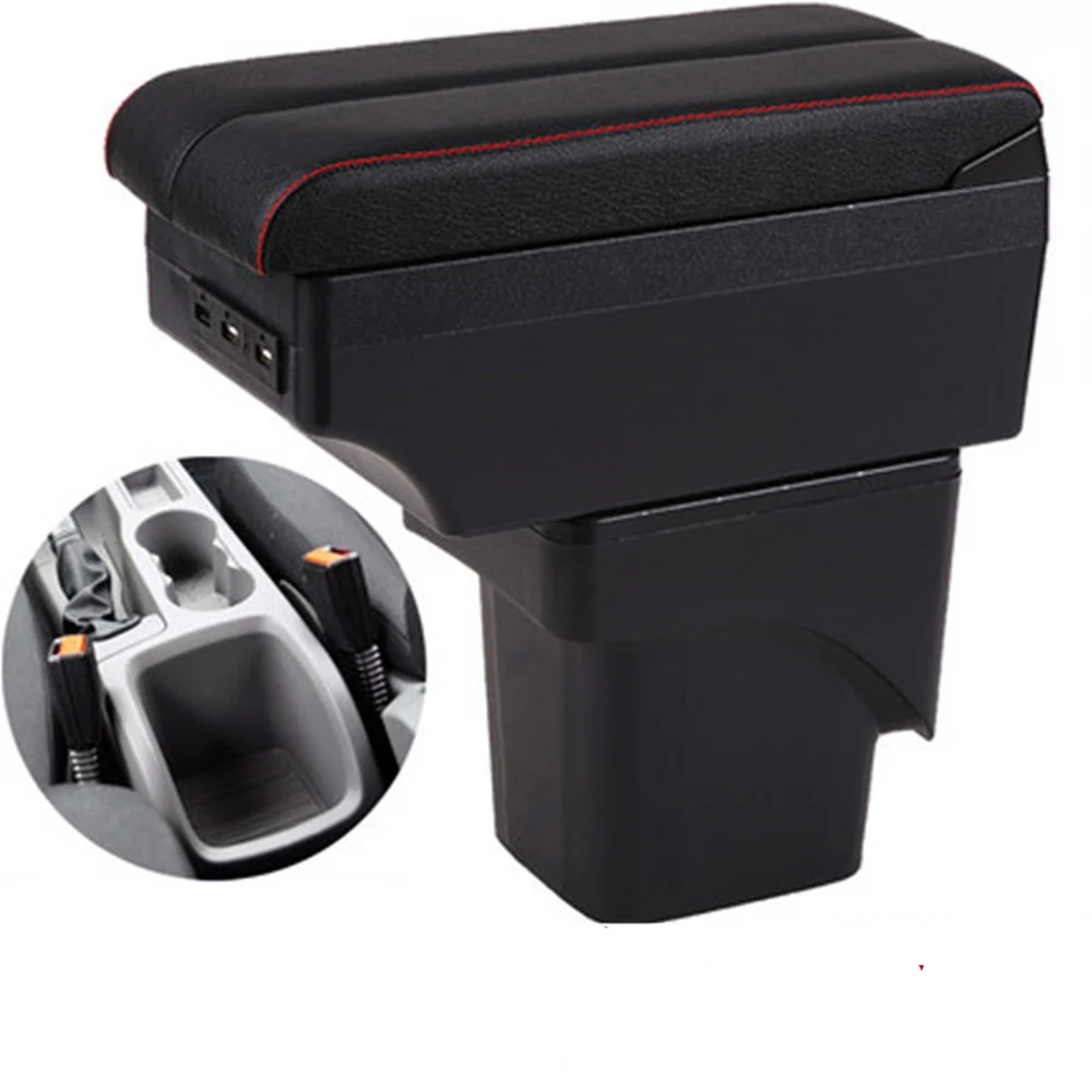 For Ford Focus 2 Armrest Box Elbow Rest Center Console Storage with Phone Charging USB Interface Cup Holder