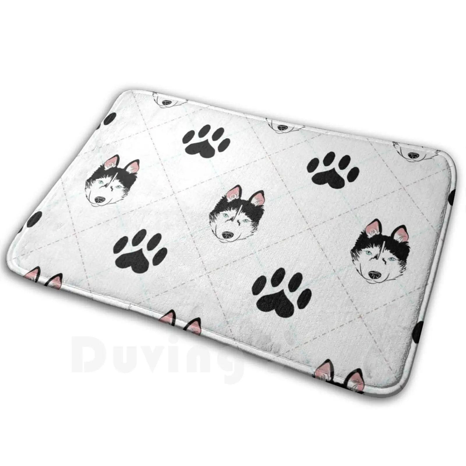 Siberian Husky Plaid Soft Non-Slip Mat Rug 1119 Carpet Cushion Husky Huskie Siberian Siberian Husky Siberian Huskie Sled