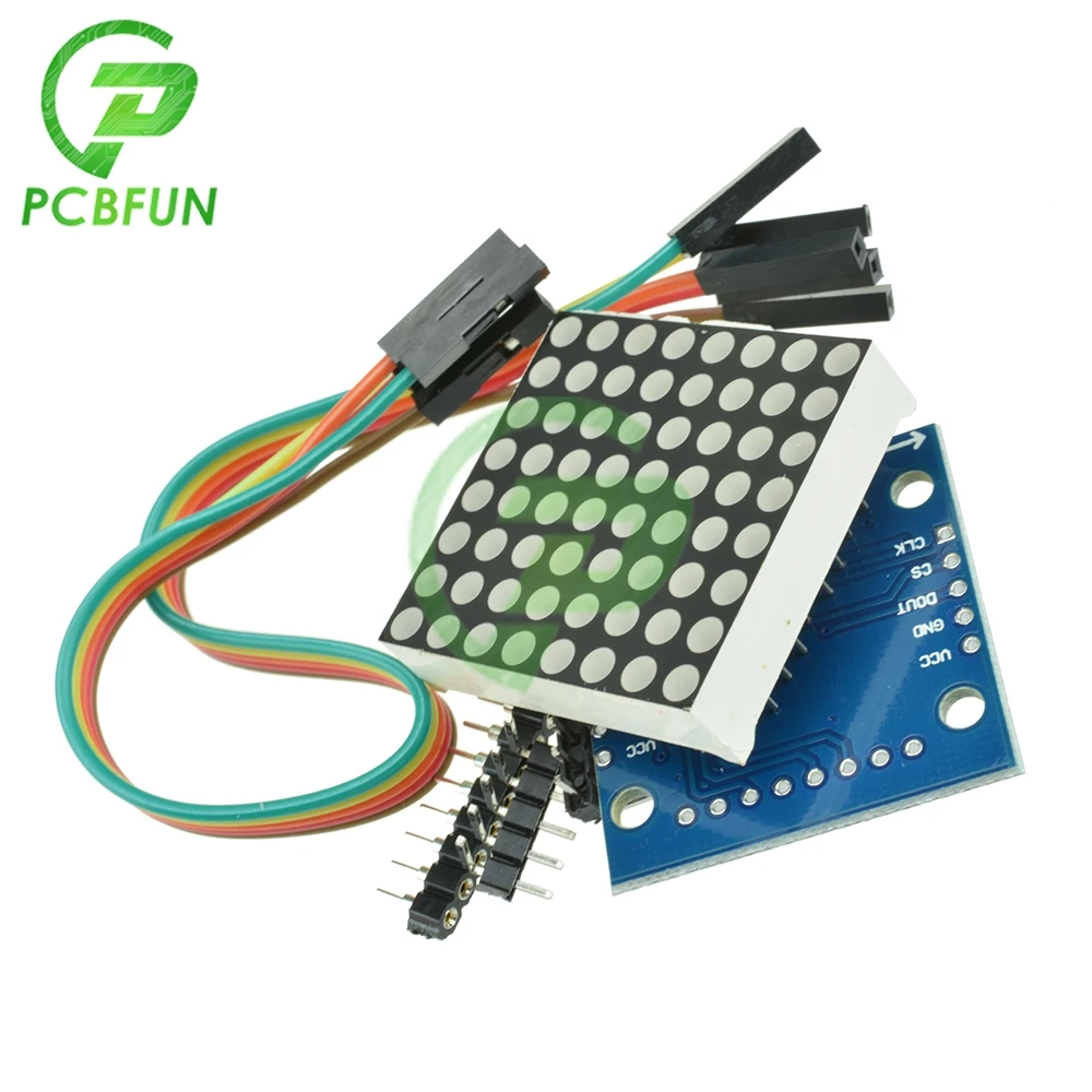 8x8 8*8 MAX7219 Dot Led Matrix Module MCU LED Display Control Module For Arduino 5V Interface Module with Cable