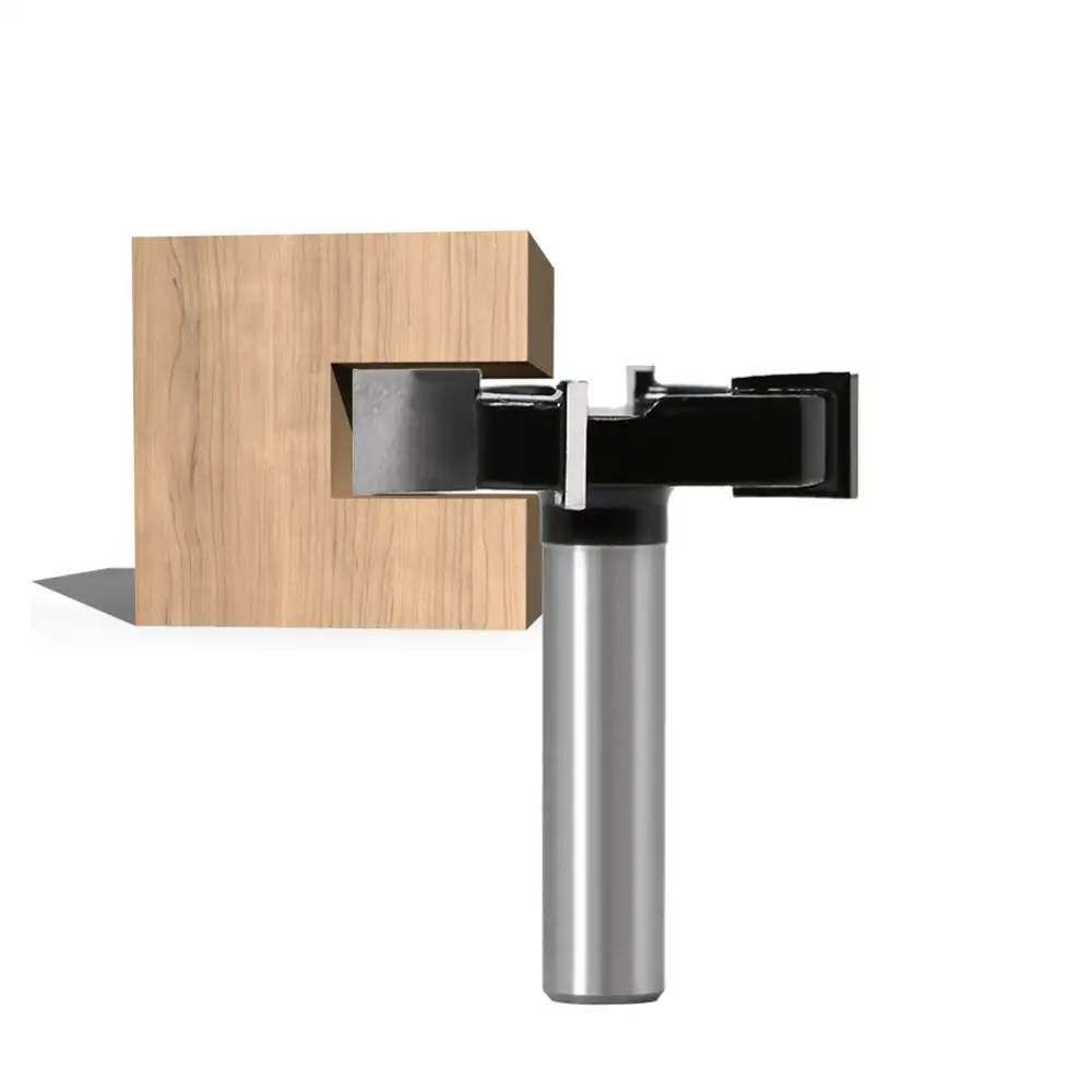 1Pc 1/2 "12Mm Vít 4 Cạnh T Loại Làm Khe Cắt Dụng Cụ Làm Rau Cau Router Bit Cho Gỗ Công Nghiệp cấp Xay Cắt Làm Khe