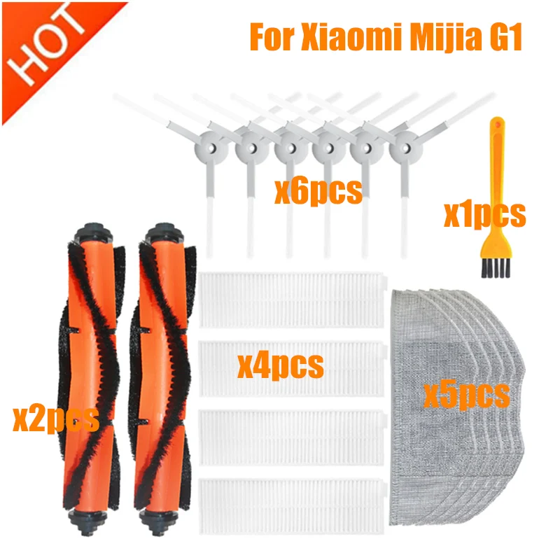 Belangrijkste Borstel Hepa Filter Mop Doek Voor Xiaomi Mijia Mi Robot Vacuüm-Mop G1 Vuilnisbak Robot Stofzuiger onderdelen Accessoires MJSTG1
