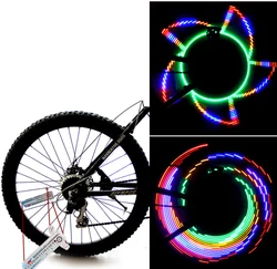 30 Pattern Bicycle Wheel Light LED Bike Spoke Light Flash Lamp Night Riding Safety Cycling Accessories Double Side Display