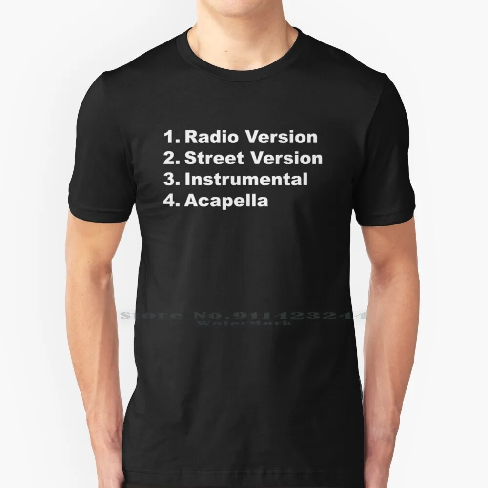 Radio Street Version 100% Cotton T Shirt Vinyl Records Turntablism Technics 45 Dj Scratch Mix Swag Hiphop Rap Break Skratching