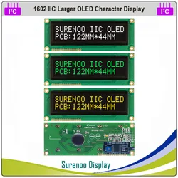 Real OLED Display, Larger 1602 162 Character Serial IIC I2C LCD Module Screen Panel LCM build-in WS0010 for Arduinc