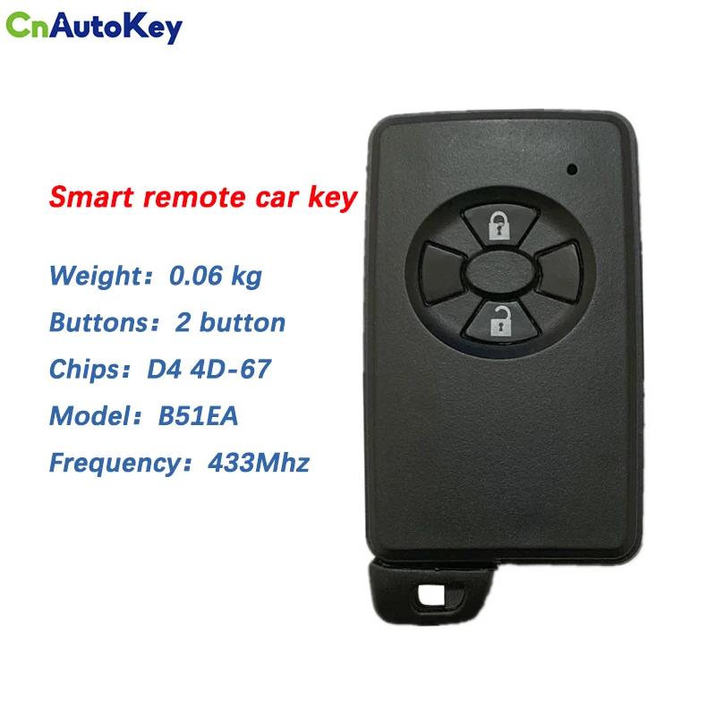 CN007188 Aftermarket For Toyota Corolla Auris Rav4 Yaris 2006+ 433Mhz Smart Key B51EA 0780 PCB P1 D4 4D-67 89904-52071 No Logo