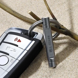 Titanium Anti-lost Car Keychians Custom Engrave Drive Safe Keychain Break Glass Escape Key Rings Holder for Antivirus Best Gifts