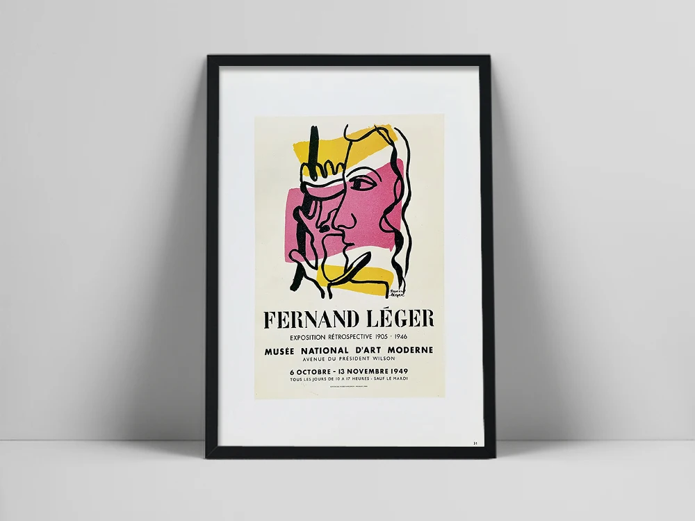 

Fernand Leger poster, Fernand Leger print, Art exhibition poster, Museum of Modern Art, MoMA poster, MoMA ex Man, Vintage print