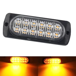 1x Car Strobe Warning Light 12SMD Grill Flashing Breakdown Emergency Light Truck Trailer Beacon Lamp LED Side Light For Car 24v